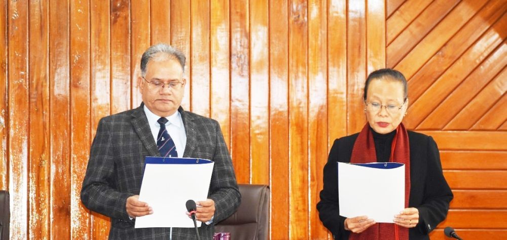 Banuo Z Jamir sworn in as the new Lokayukta, Nagaland on January 18. (DIPR Photo)